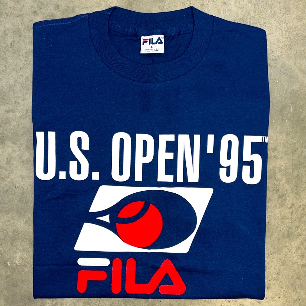 Vintage 90s FILA US Open ‘95 Tennis Championship Tournament Single Stitch Tee